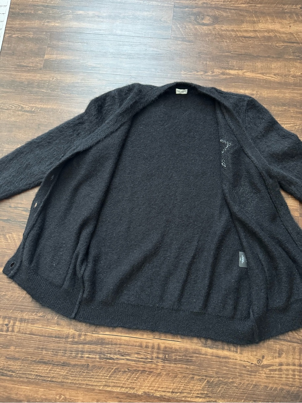 Saint Laurent Star Embellished Mohair Women’s Cardigan Sweater ~ Made in Italy - Picture 4 of 15